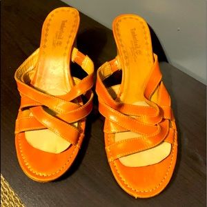 Timberland Brown/Orange Womens Wedge Shoes